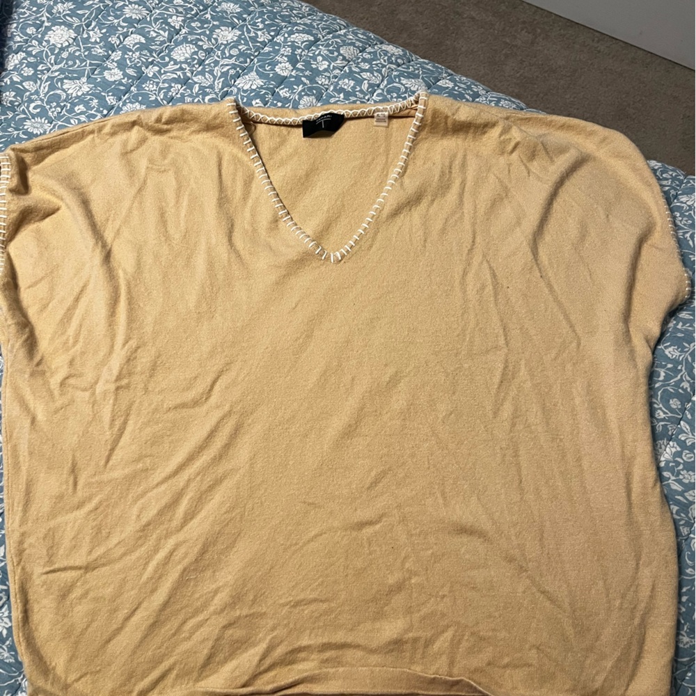 Sweater vest top. Embroidered